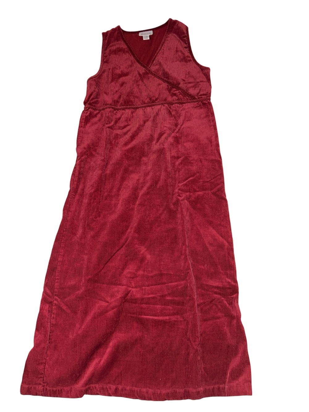 Westbound rich garnet colored corduroy full length dress